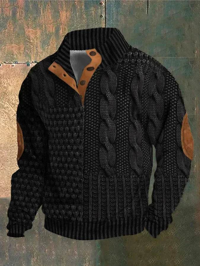 Pull homme en maille douce et polyvalent – Phillipp – Noir