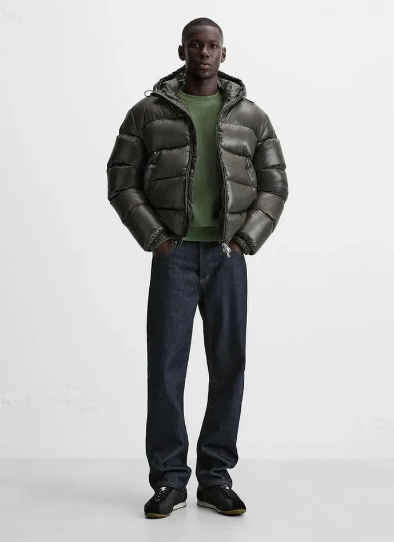 Doudoune homme chaude et moderne doublée sherpa – Liam – Vert