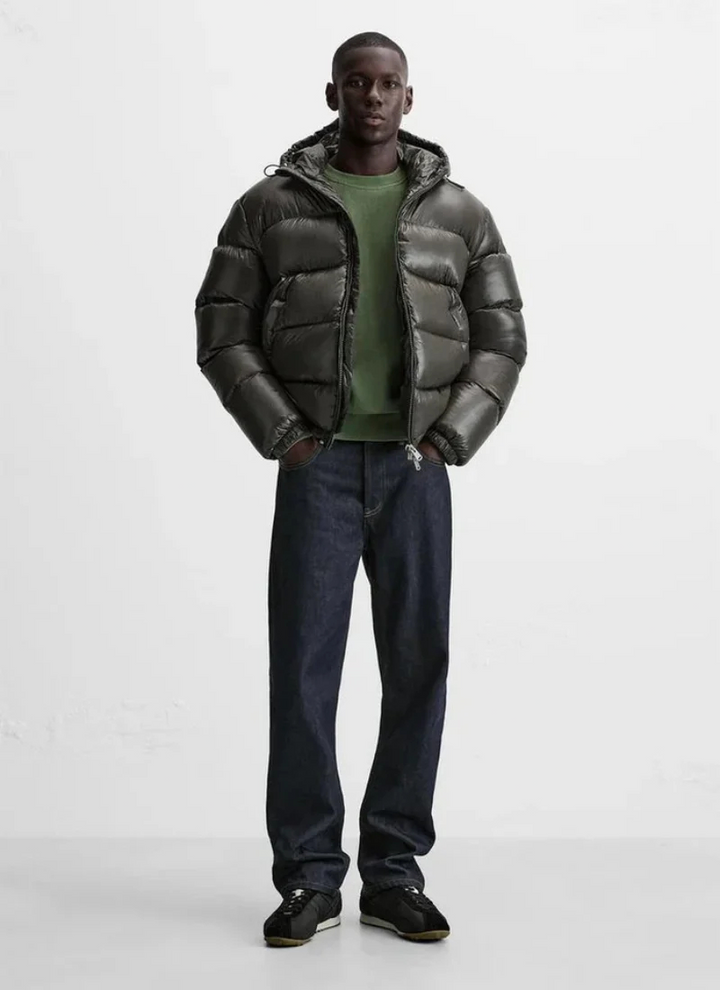 Doudoune homme chaude et moderne doublée sherpa – Liam – Vert