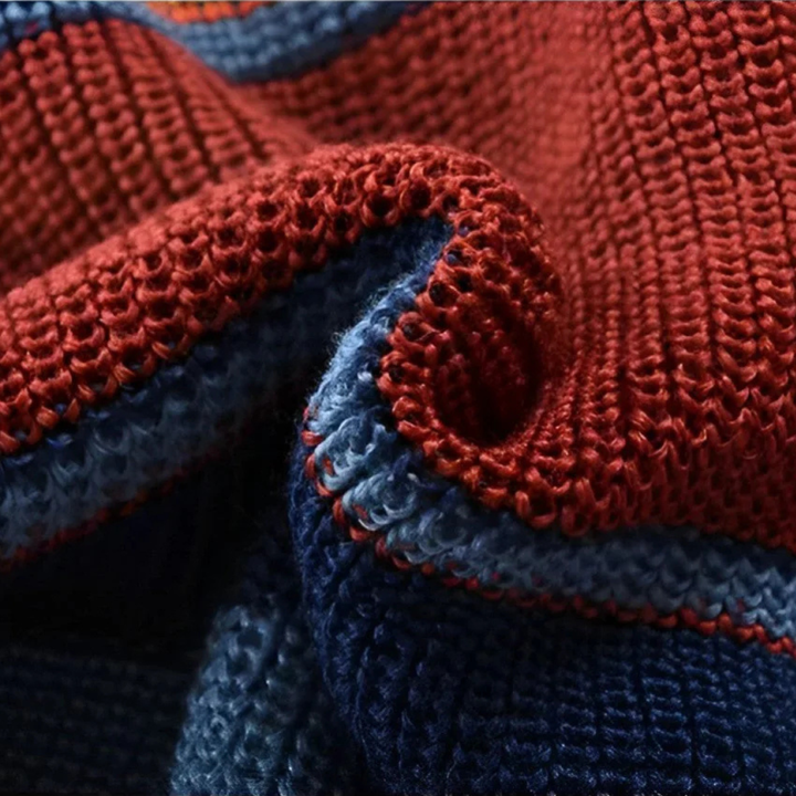 Cardigan homme à col châle rayé rétro – Rétro – vue 6