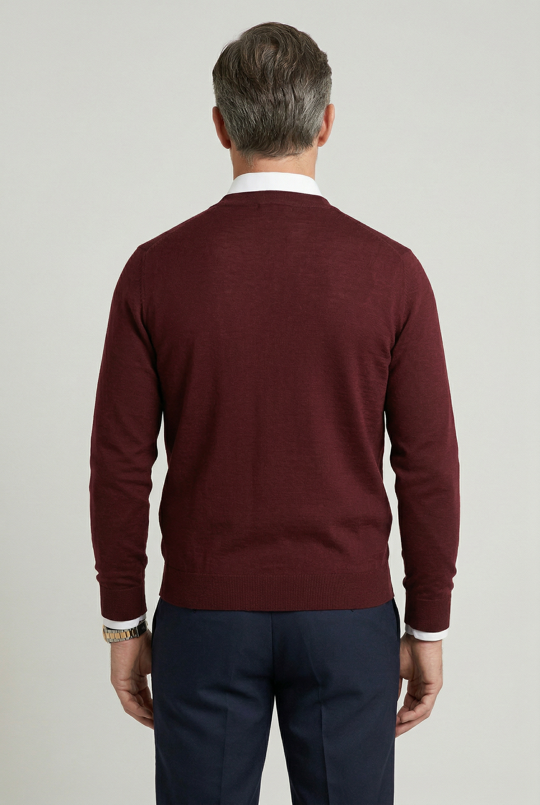 Cardigan homme col V boutonné en maille fine – Raphaël – vue 2