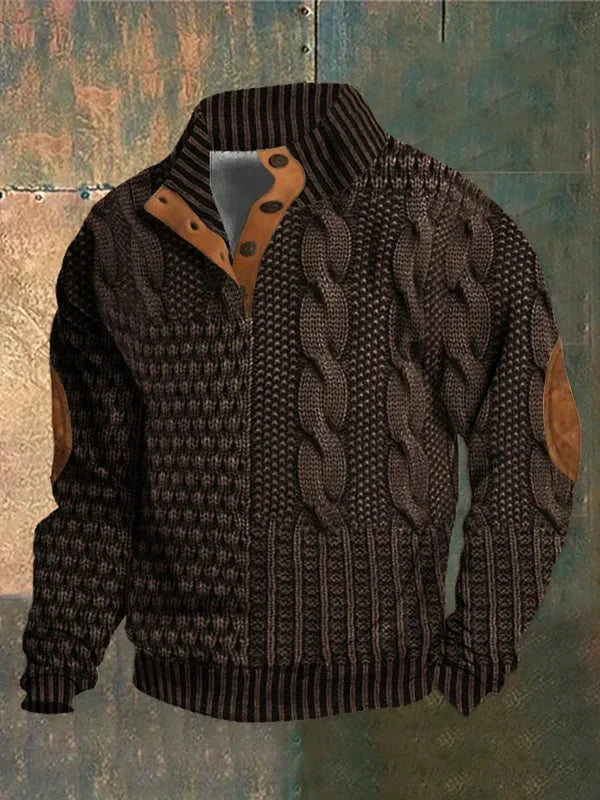 Pull homme en maille douce et polyvalent – Phillipp – Rouge foncé