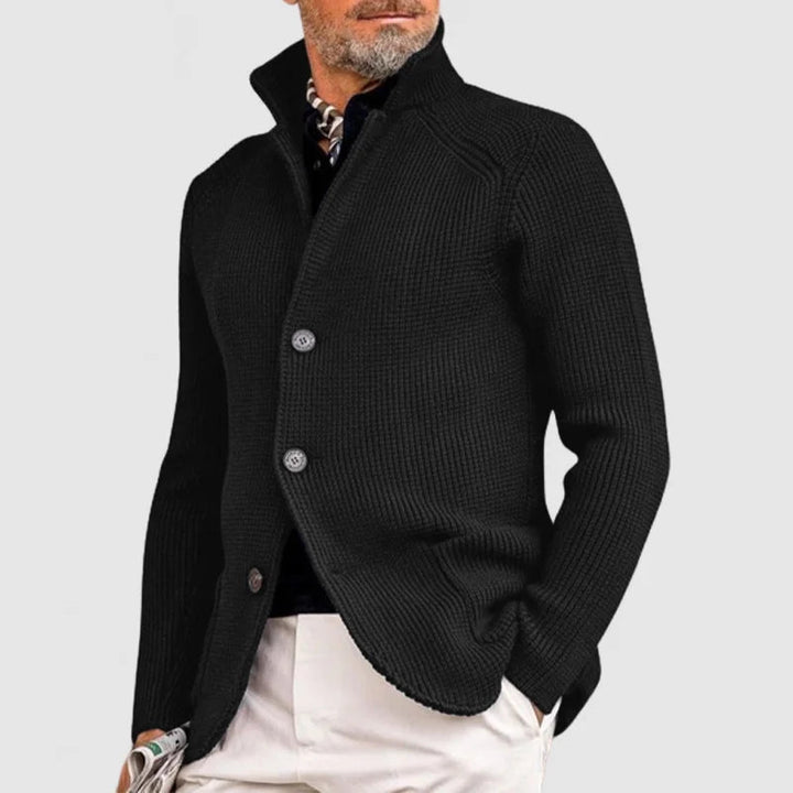 Cardigan homme en maille dense intemporel boutonné – Victor – vue 5