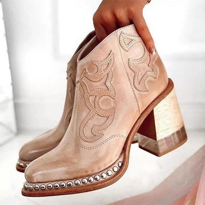 Bottines western femme à talon bloc en similicuir – Johanna – vue 6