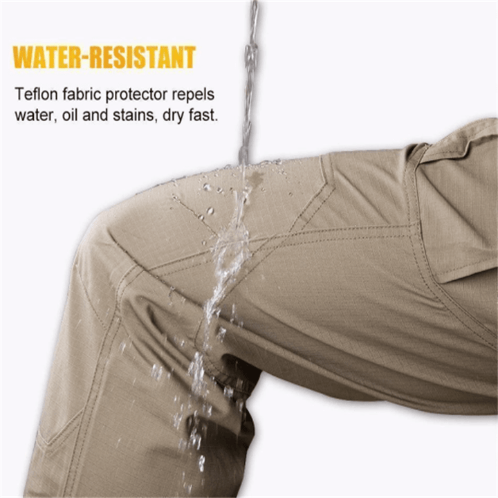 Pantalon cargo homme déperlant multi-poches coupe droite – Mathis - vue 9