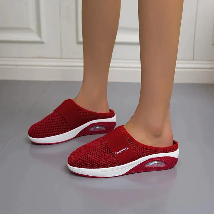 Chaussons orthopédiques femme antidérapants – Rouge