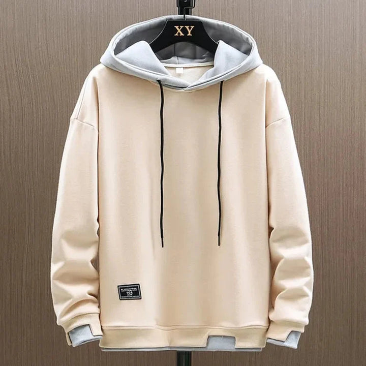 Sweat à capuche homme classique et confortable à poches – Lucas – Beige