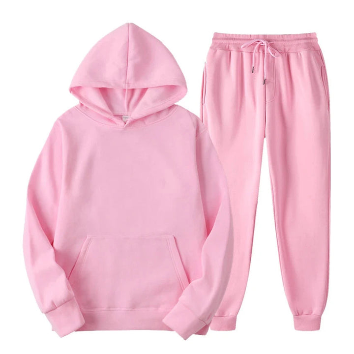 Ensemble jogging homme sweat à capuche et pantalon assorti – Antoine - Rose