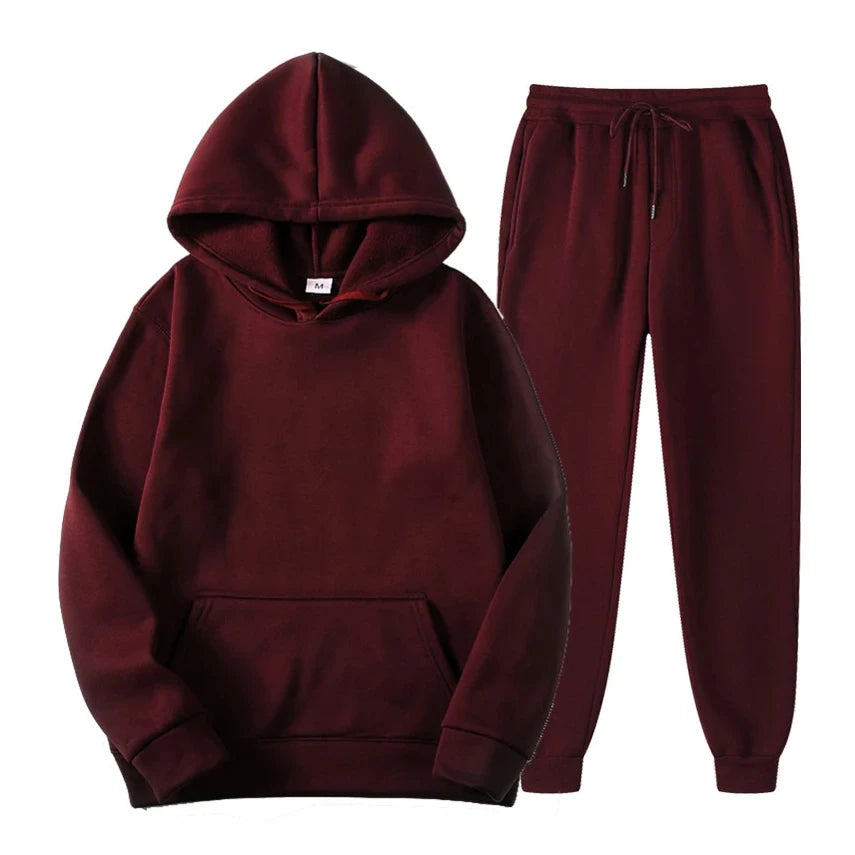 Ensemble jogging homme sweat à capuche et pantalon assorti – Antoine - Bourgogne