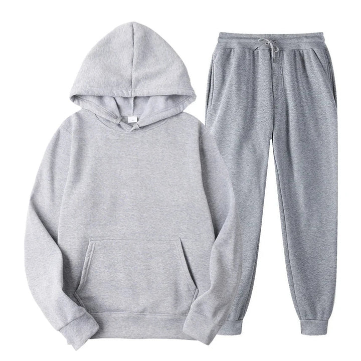 Ensemble jogging homme sweat à capuche et pantalon assorti – Antoine - Gris