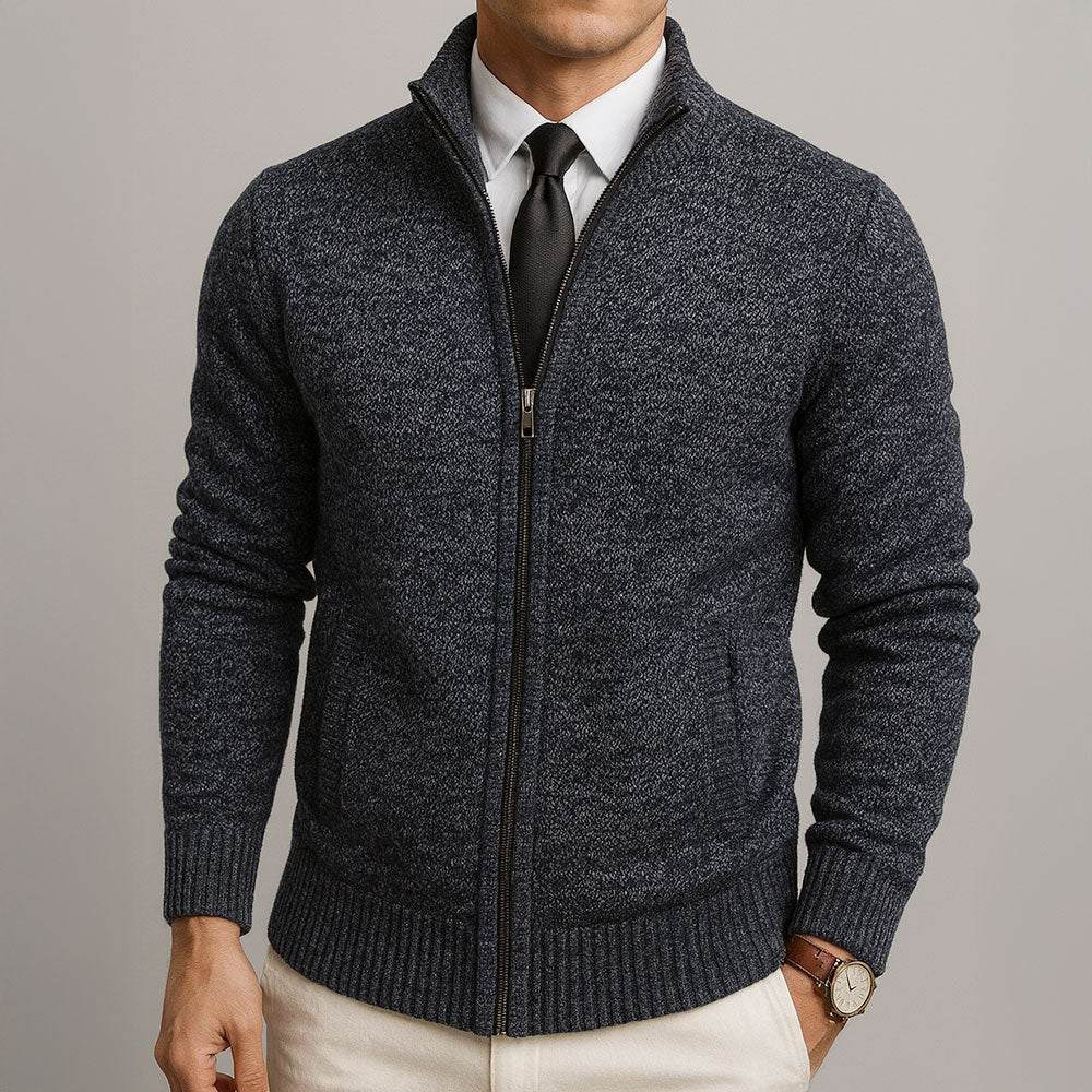 Gilet homme en laine mérinos à coupe structurée – Merino – Gris