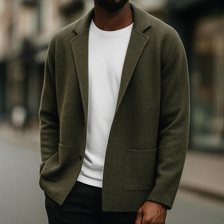 Cardigan boutonné homme raffiné en laine fine – Émile – vue 9