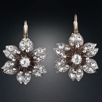 Boucles d'oreilles en cristal style vintage