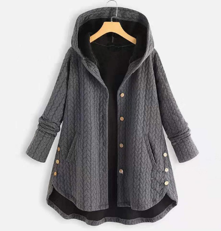 Manteau femme classique et chaud – Élégance – Gris