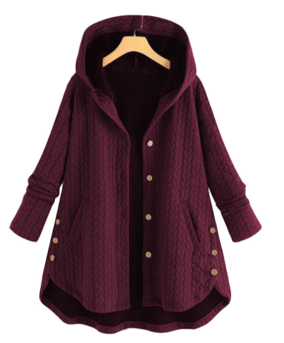 Manteau femme classique et chaud – Élégance – Rouge