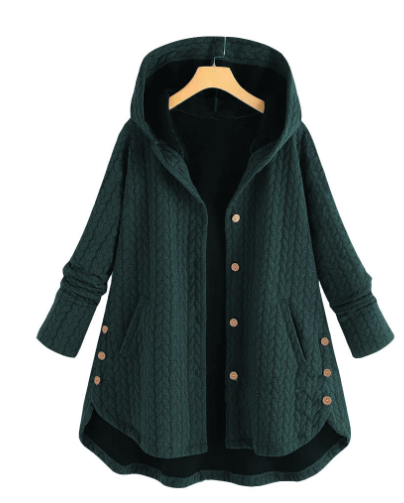 Manteau femme classique et chaud – Élégance – Vert foncé