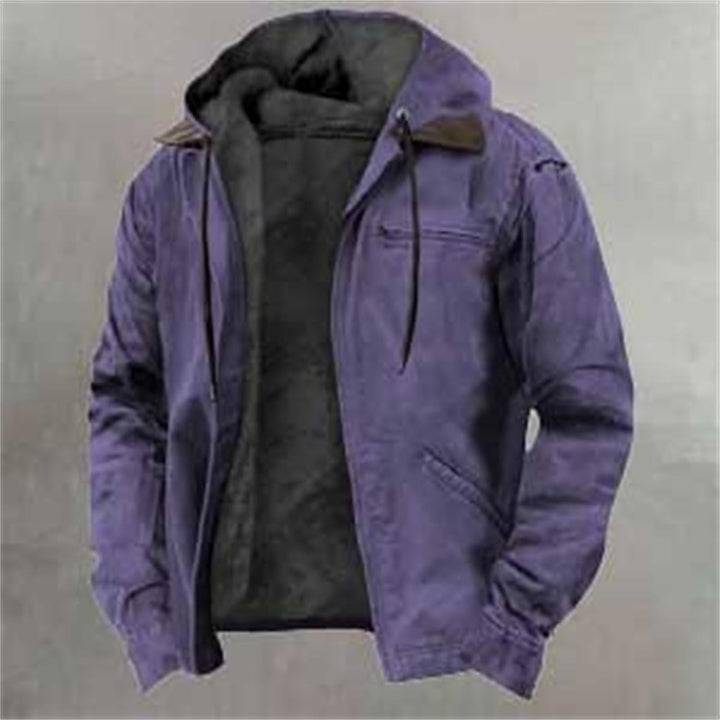 Doudoune longue homme haute isolation à capuche – Cryolux – Violet