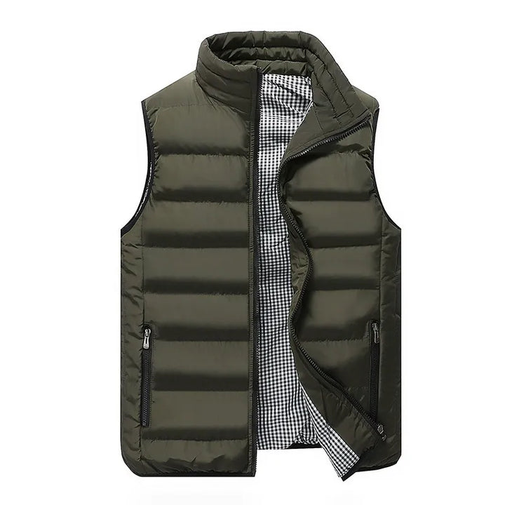 Gilet matelassé sans manches homme à poches – Outdoor – Vert armée