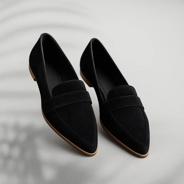 Mocassins femme orthopédiques à enfiler – Rosa – Noir