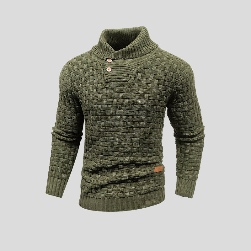 Pull thermique tricoté homme élégant et chaud – Boutique – Vert