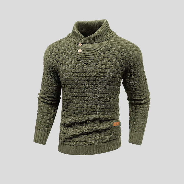 Pull thermique tricoté homme élégant et chaud – Boutique – Vert
