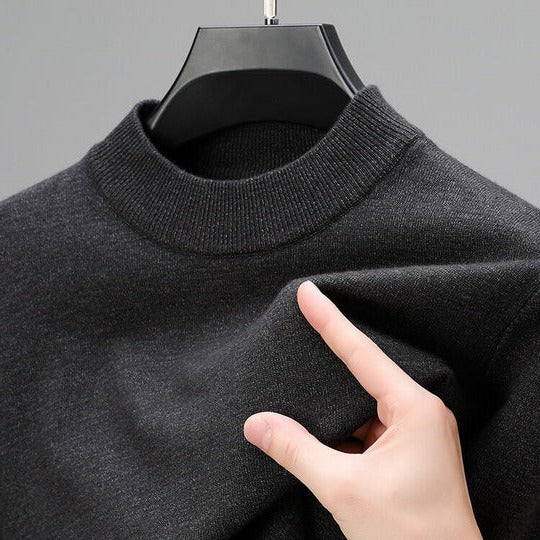 Pull homme en laine à col montant et manches longues – Corentin – vue 7