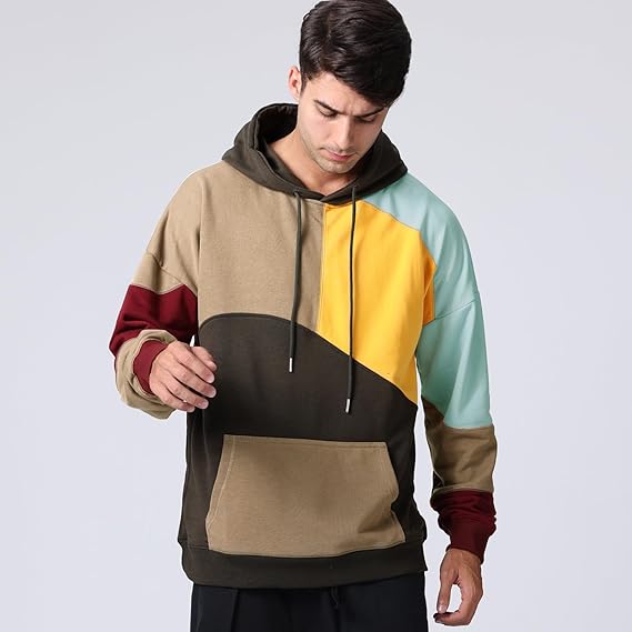 Sweat à capuche homme color block à poche kangourou – Nathan - vue 2