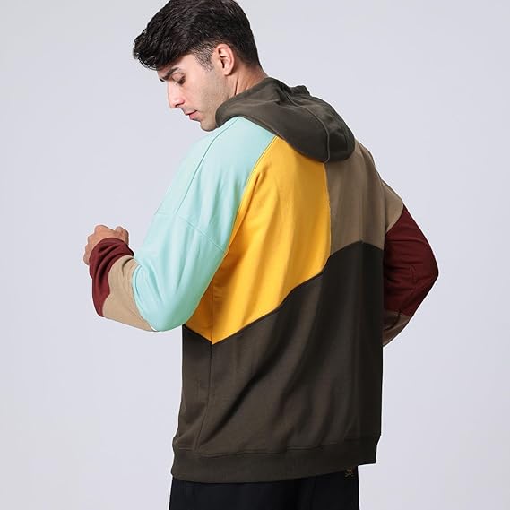 Sweat à capuche homme color block à poche kangourou – Nathan - vue 3
