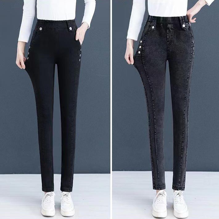 Jean slim femme taille élastique doublé peluche – Joséphine - vue 9