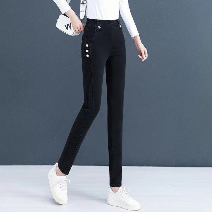 Jean slim femme taille élastique doublé peluche – Joséphine - vue 5