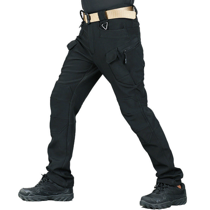 Pantalon cargo homme doublé polaire à revêtement déperlant – Romain - Noir