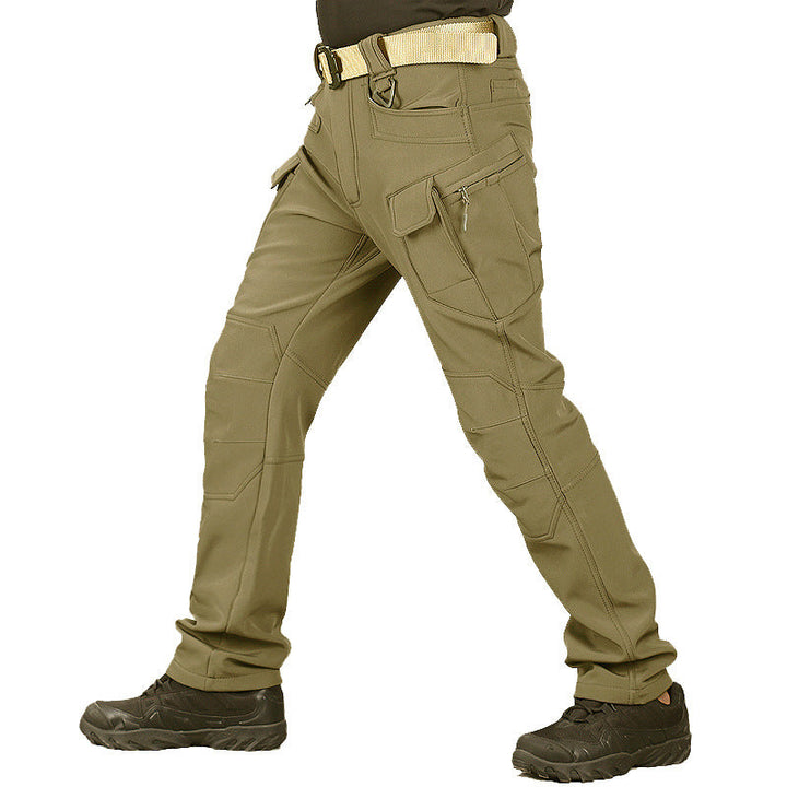 Pantalon cargo homme doublé polaire à revêtement déperlant – Romain - Kaki