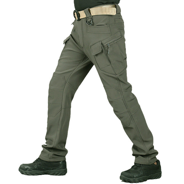 Pantalon cargo homme doublé polaire à revêtement déperlant – Romain - Vert
