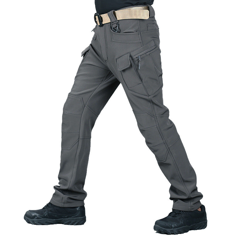 Pantalon cargo homme doublé polaire à revêtement déperlant – Romain - Gris