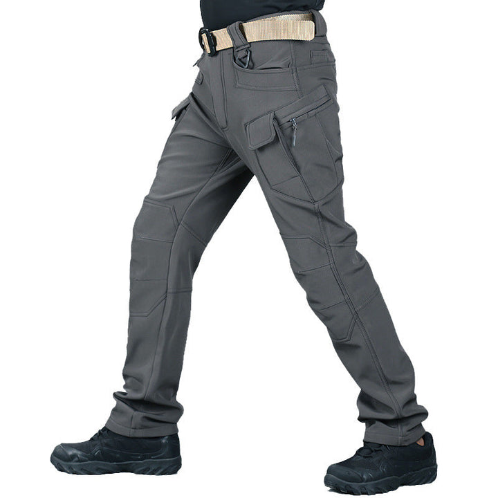 Pantalon cargo homme doublé polaire à revêtement déperlant – Romain - Gris