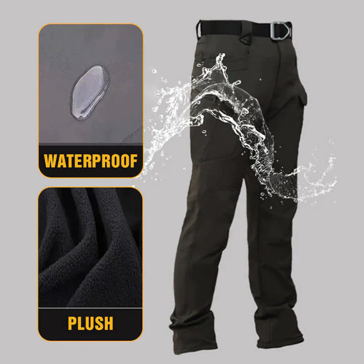 Pantalon cargo homme doublé polaire à revêtement déperlant – Romain - vue 6
