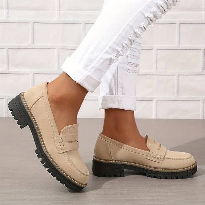 Mocassins femme orthopédiques confort à semelle compensée – Elise – vue 3