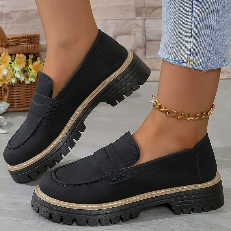 Mocassins femme orthopédiques confort à semelle compensée – Elise – vue 12