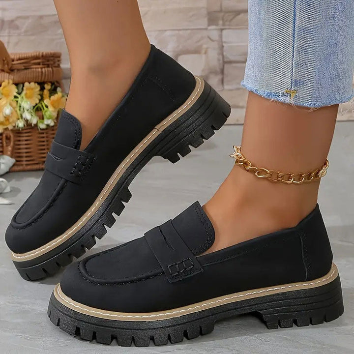 Mocassins femme orthopédiques confort à semelle compensée – Elise – vue 12