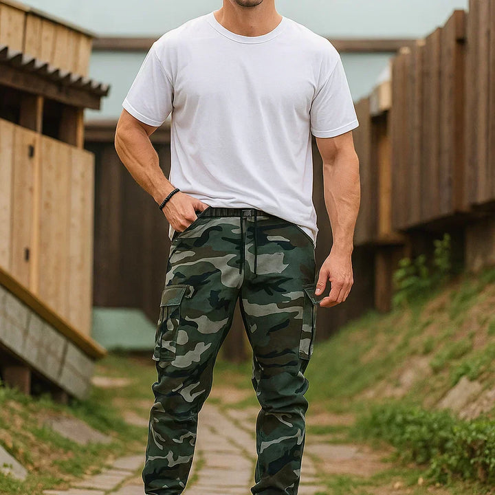 Pantalon cargo homme camouflage multi-poches à chevilles resserrées – Lucas - vue 3