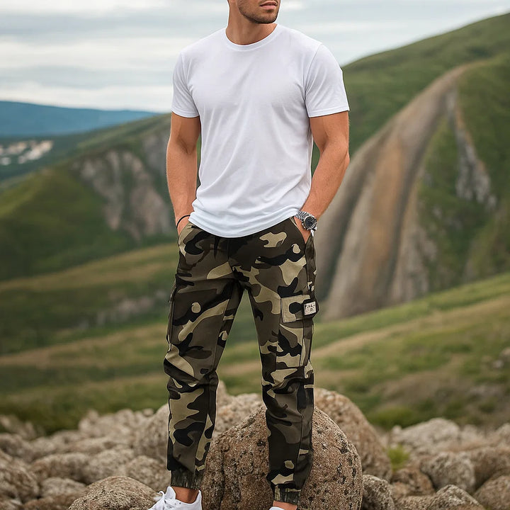Pantalon cargo homme camouflage multi-poches à chevilles resserrées – Lucas - vue 2