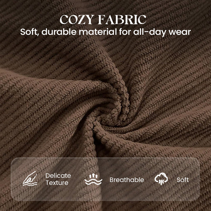 Pantalon large homme en velours côtelé à taille coulissante – Hugo - vue 5