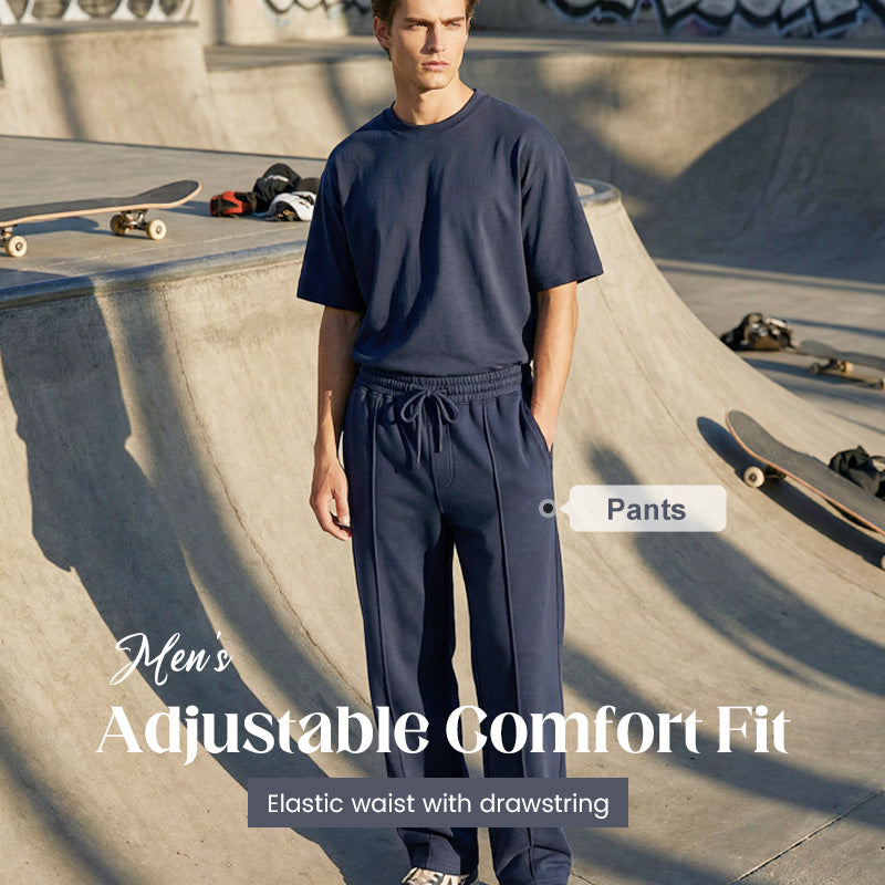 Pantalon droit homme en maille douce à taille élastique – Arthur - vue 5