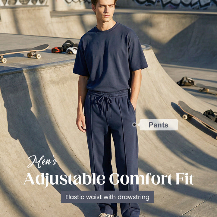Pantalon droit homme en maille douce à taille élastique – Arthur - vue 5