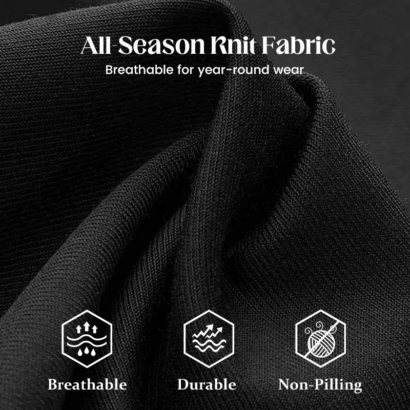 Pantalon droit homme en maille douce à taille élastique – Arthur - vue 6