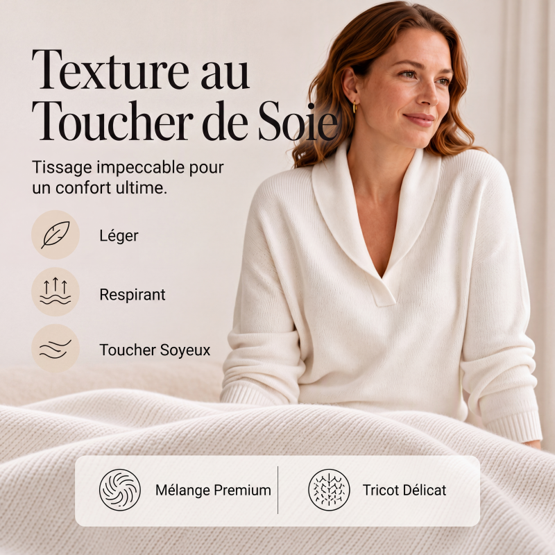 Pull femme en maille côtelée à col châle croisé – Héloïse - vue 5