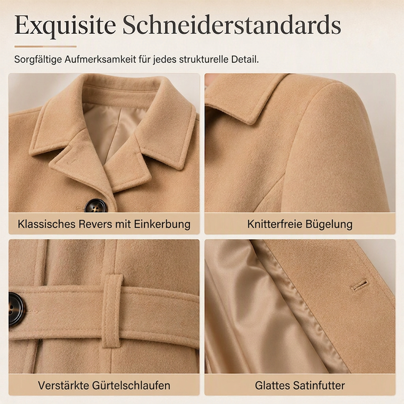 Manteau femme cintré à col revers et boutonnage simple – Charlotte - vue 6