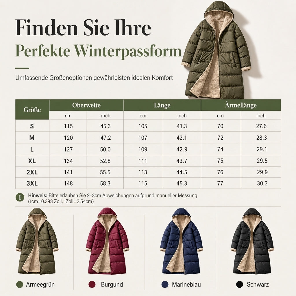 Manteau long femme matelassé réversible à capuche doublé sherpa – Adèle - vue 8