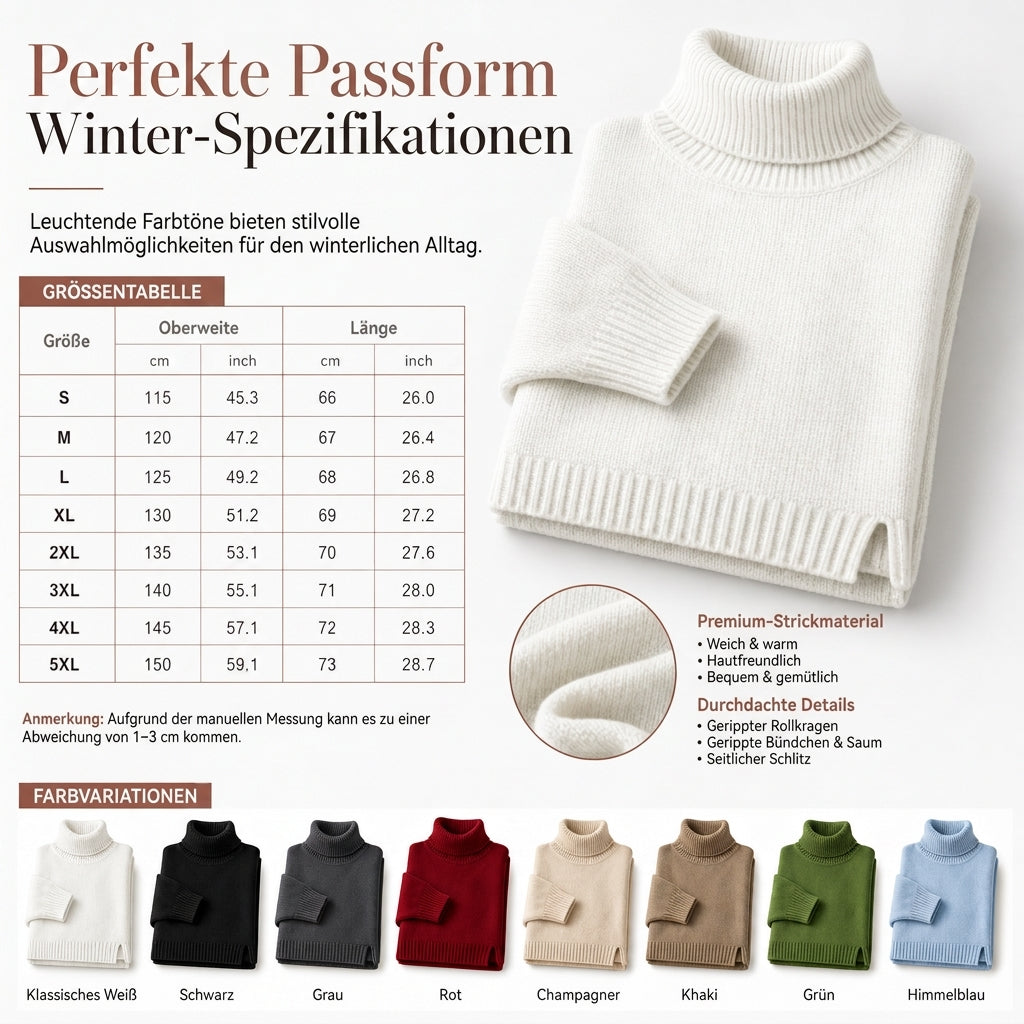 Pull col roulé femme oversize en maille côtelée avec fentes – Noémie - vue 7