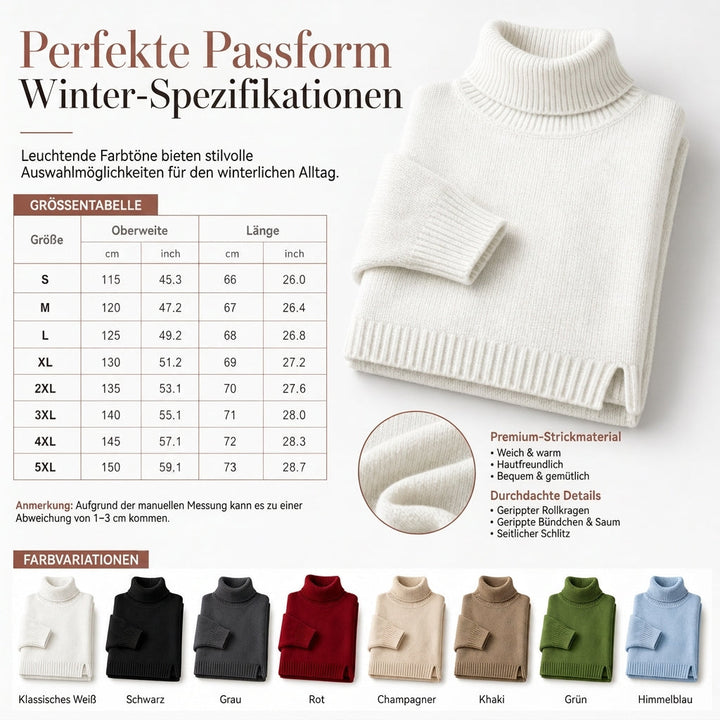 Pull col roulé femme oversize en maille côtelée avec fentes – Noémie - vue 7